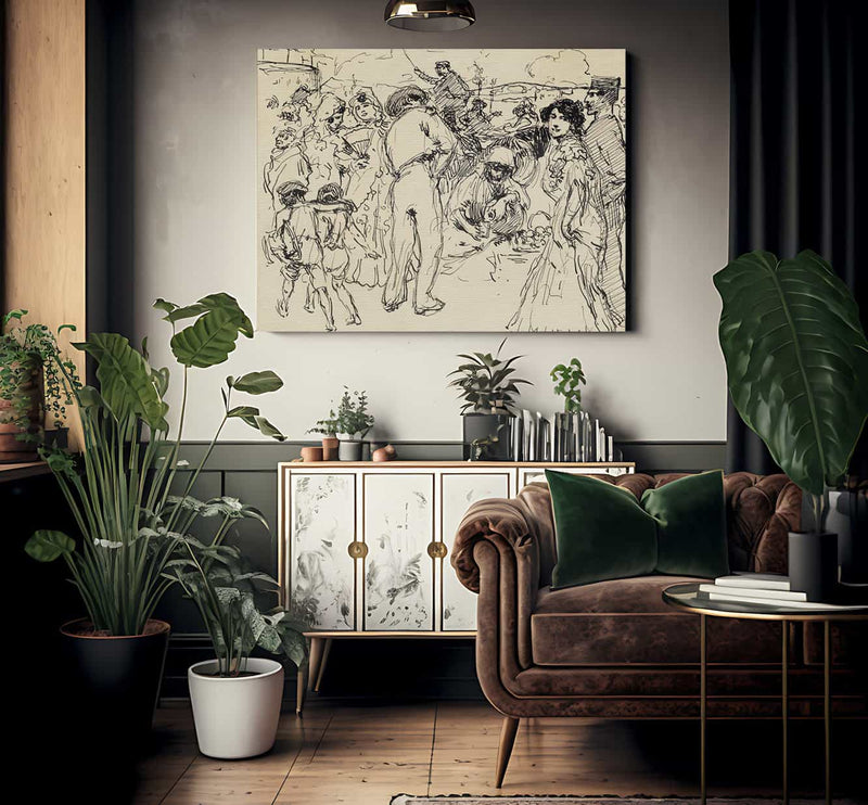 Sunday Promenade In Spain By Francis Luis Mora Fine Art Print