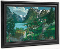 Sunde In Jølster By Nicolai Astrup Fine Art Print