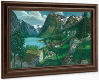 Sunde In Jølster By Nicolai Astrup Fine Art Print