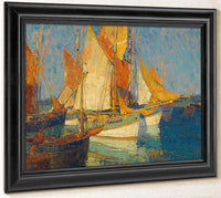 Sunlight On Brittany Boats By Edgar Payne Fine Art Print