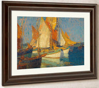 Sunlight On Brittany Boats By Edgar Payne Fine Art Print