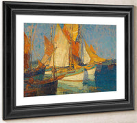 Sunlight On Brittany Boats By Edgar Payne Fine Art Print