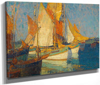 Sunlight On Brittany Boats By Edgar Payne Fine Art Print