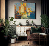 Sunlight On Brittany Boats By Edgar Payne Fine Art Print