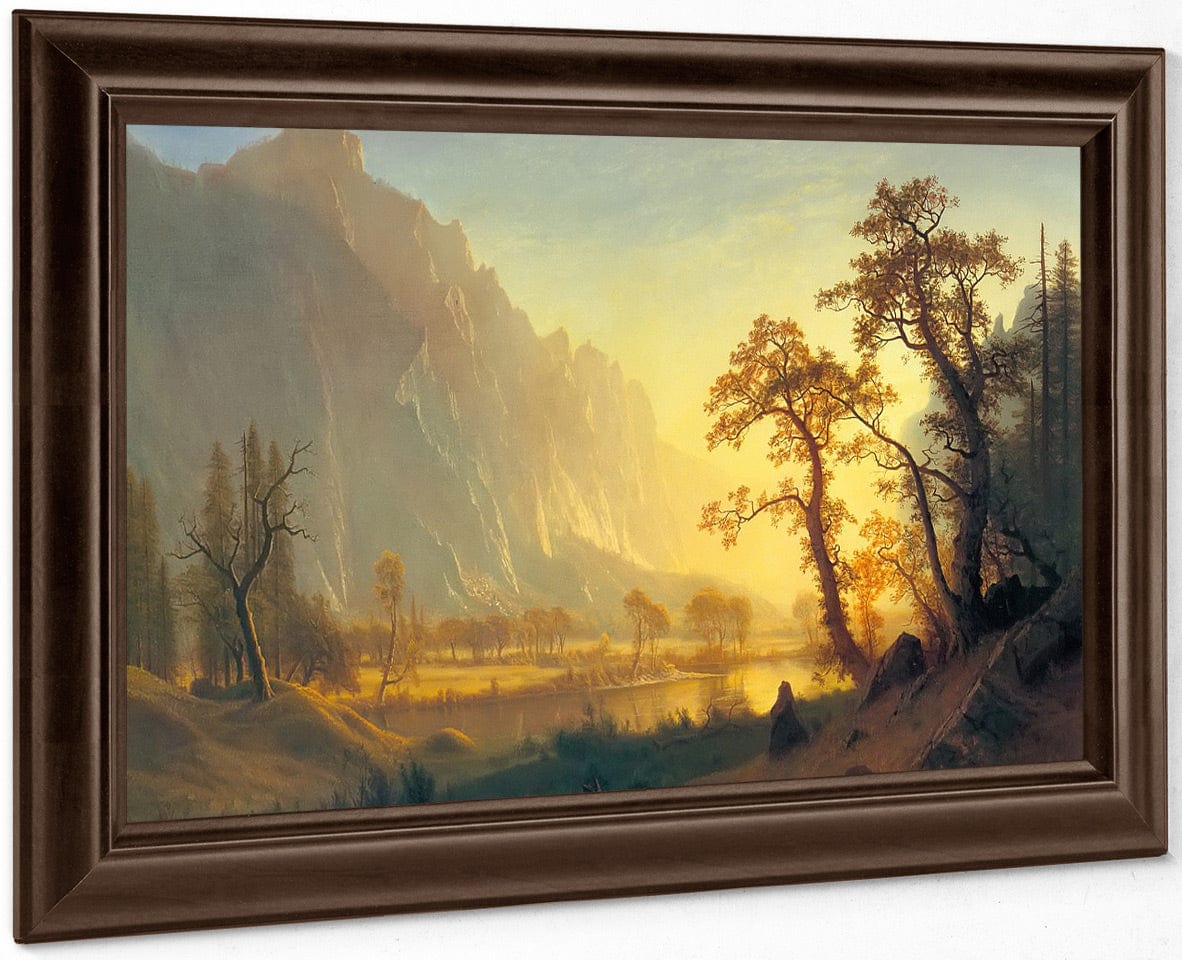 Sunrise Yosemite Valley By Albert Bierstadt Fine Art Print