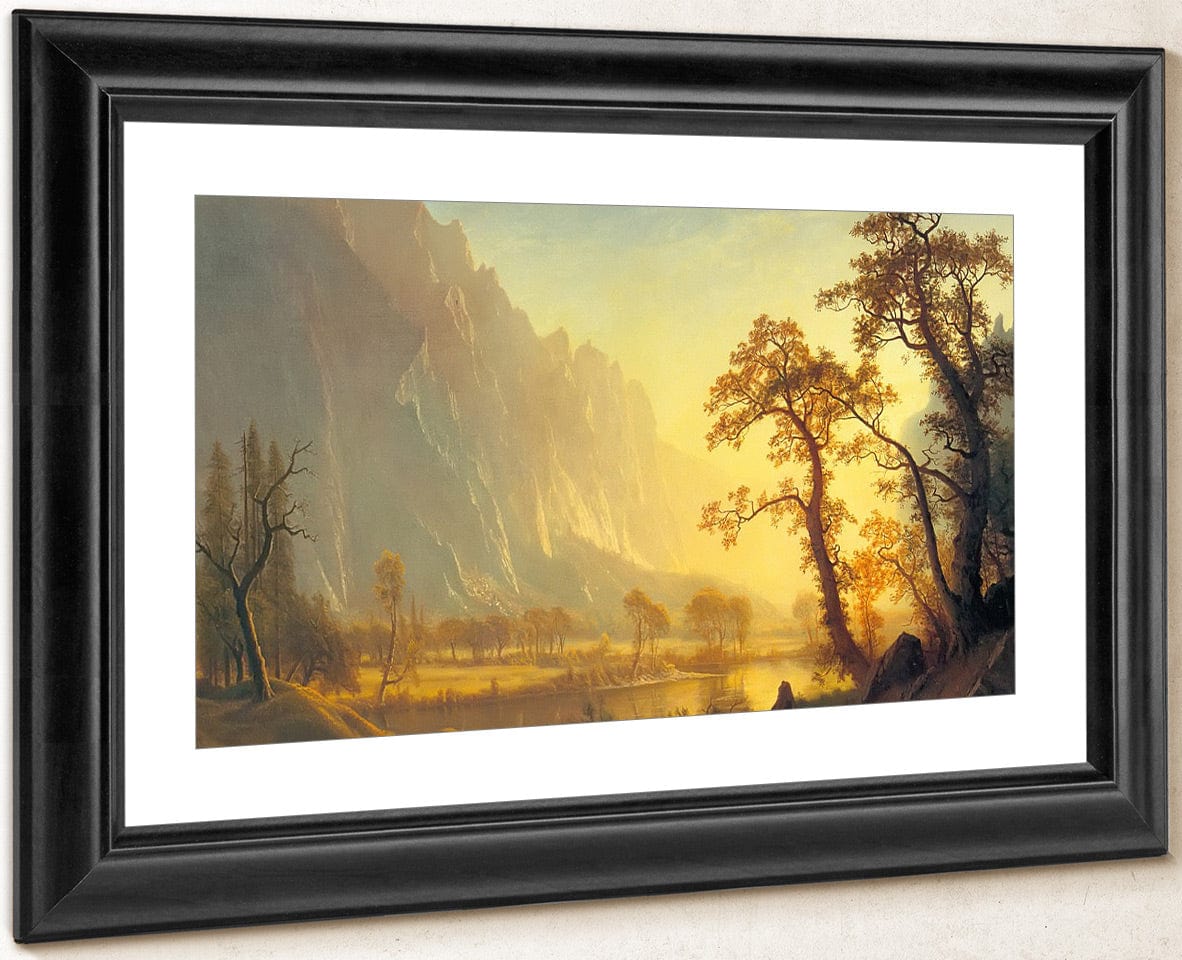 Sunrise Yosemite Valley By Albert Bierstadt Fine Art Print