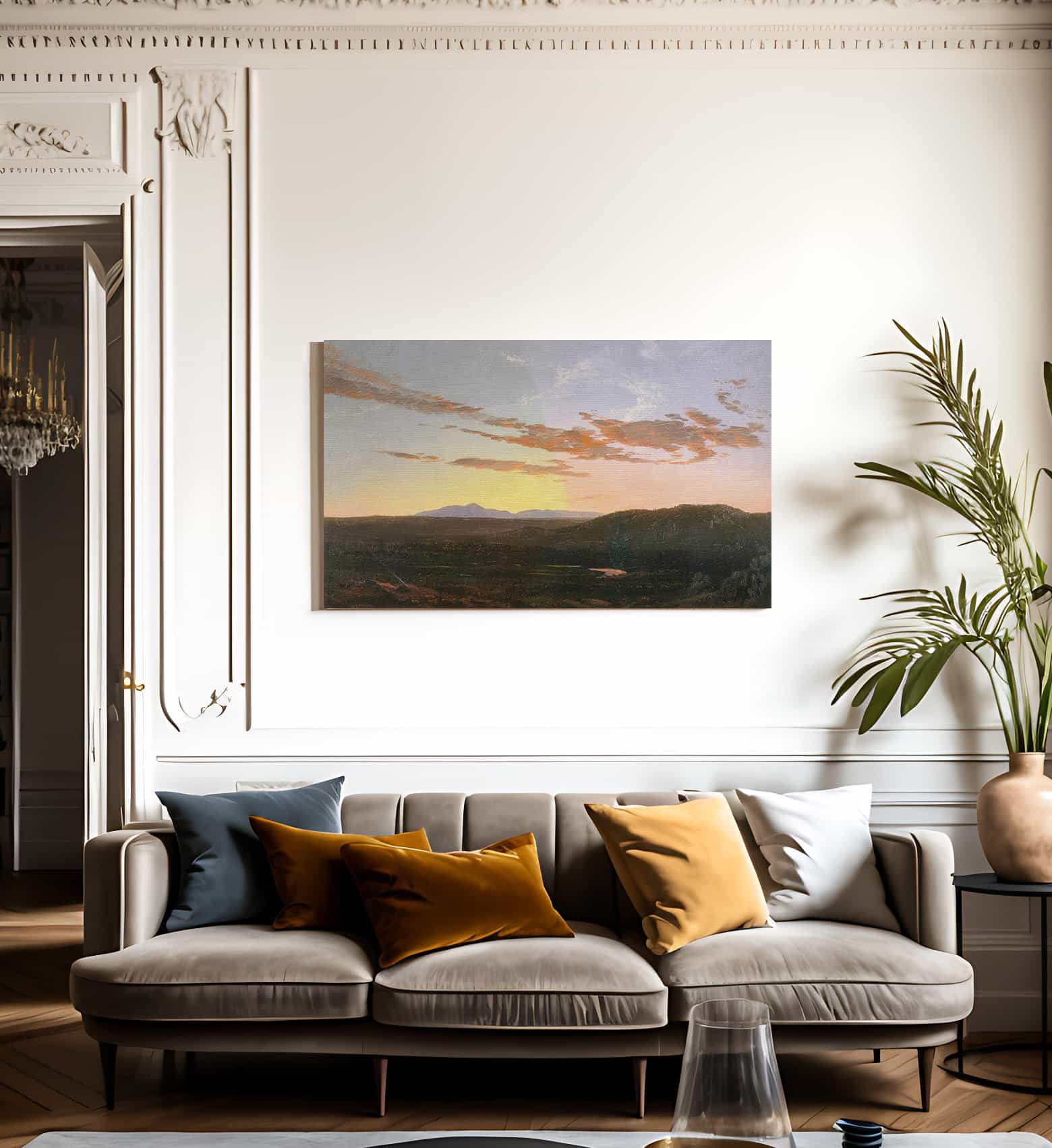 Sunset 1856 65 By Frederic Edwin Church Fine Art Print