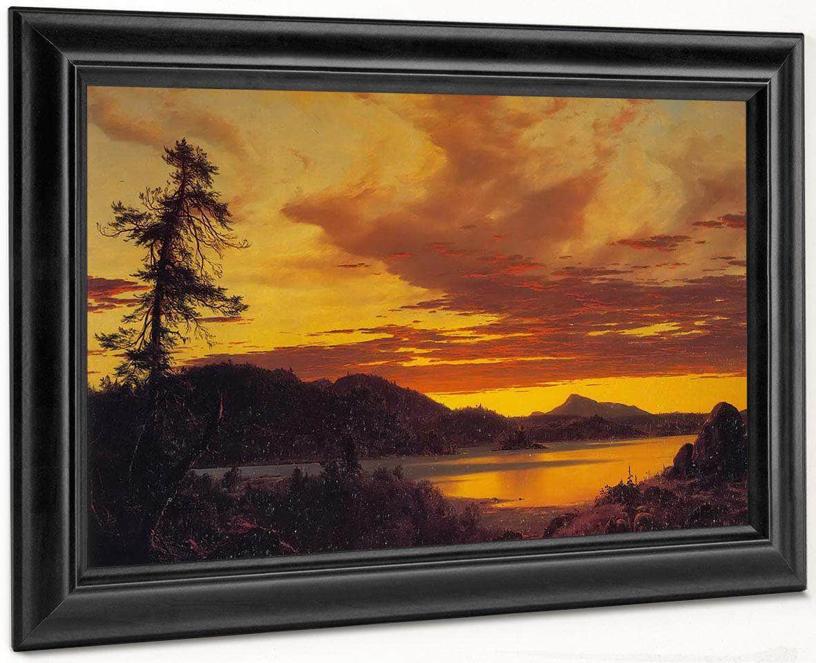 Sunset 1856 By Fredric Edwin Church Fine Art Print