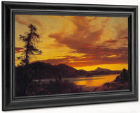 Sunset 1856 By Fredric Edwin Church Fine Art Print