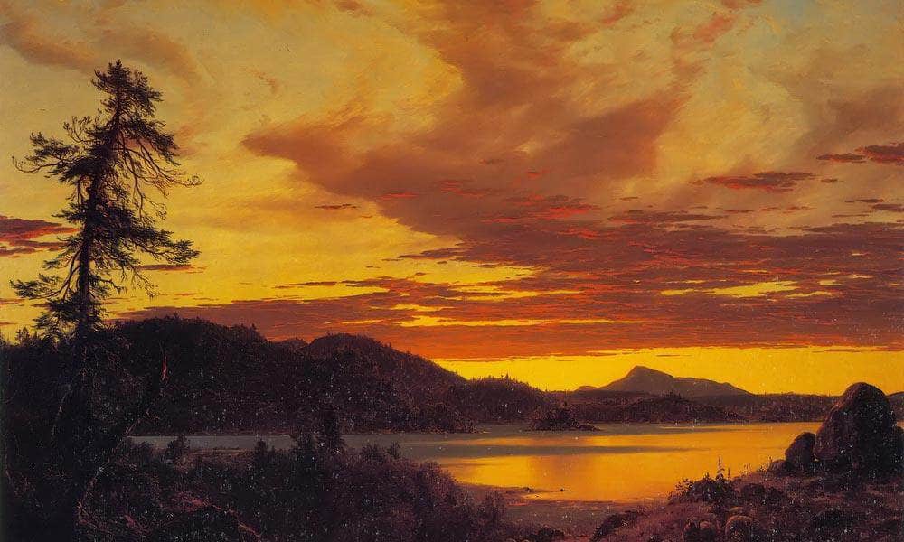 Sunset 1856 By Fredric Edwin Church Fine Art Print