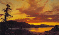 Sunset 1856 By Fredric Edwin Church Fine Art Print