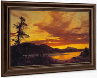Sunset 1856 By Fredric Edwin Church Fine Art Print