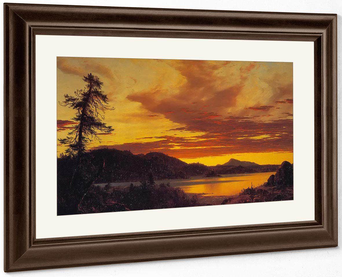 Sunset 1856 By Fredric Edwin Church Fine Art Print