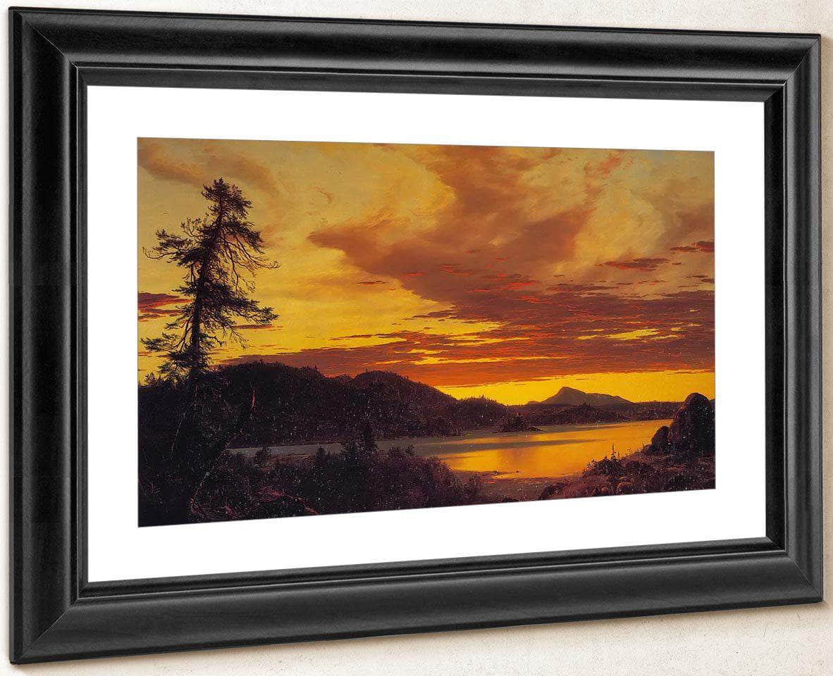 Sunset 1856 By Fredric Edwin Church Fine Art Print