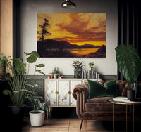 Sunset 1856 By Fredric Edwin Church Fine Art Print