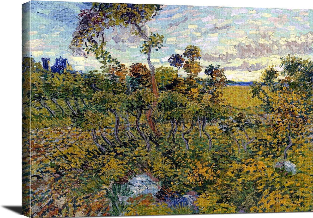 Sunset At Montmajour Painting Vincent Van Gogh Canvas Art Fine Art Print