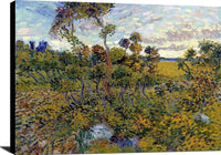 Sunset At Montmajour Painting Vincent Van Gogh Canvas Art Fine Art Print