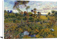 Sunset At Montmajour Painting Vincent Van Gogh Canvas Art Fine Art Print