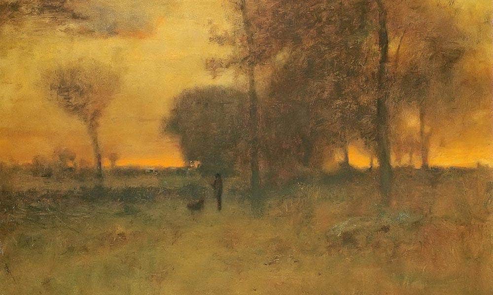 Sunset Glow By George Inness Fine Art Print