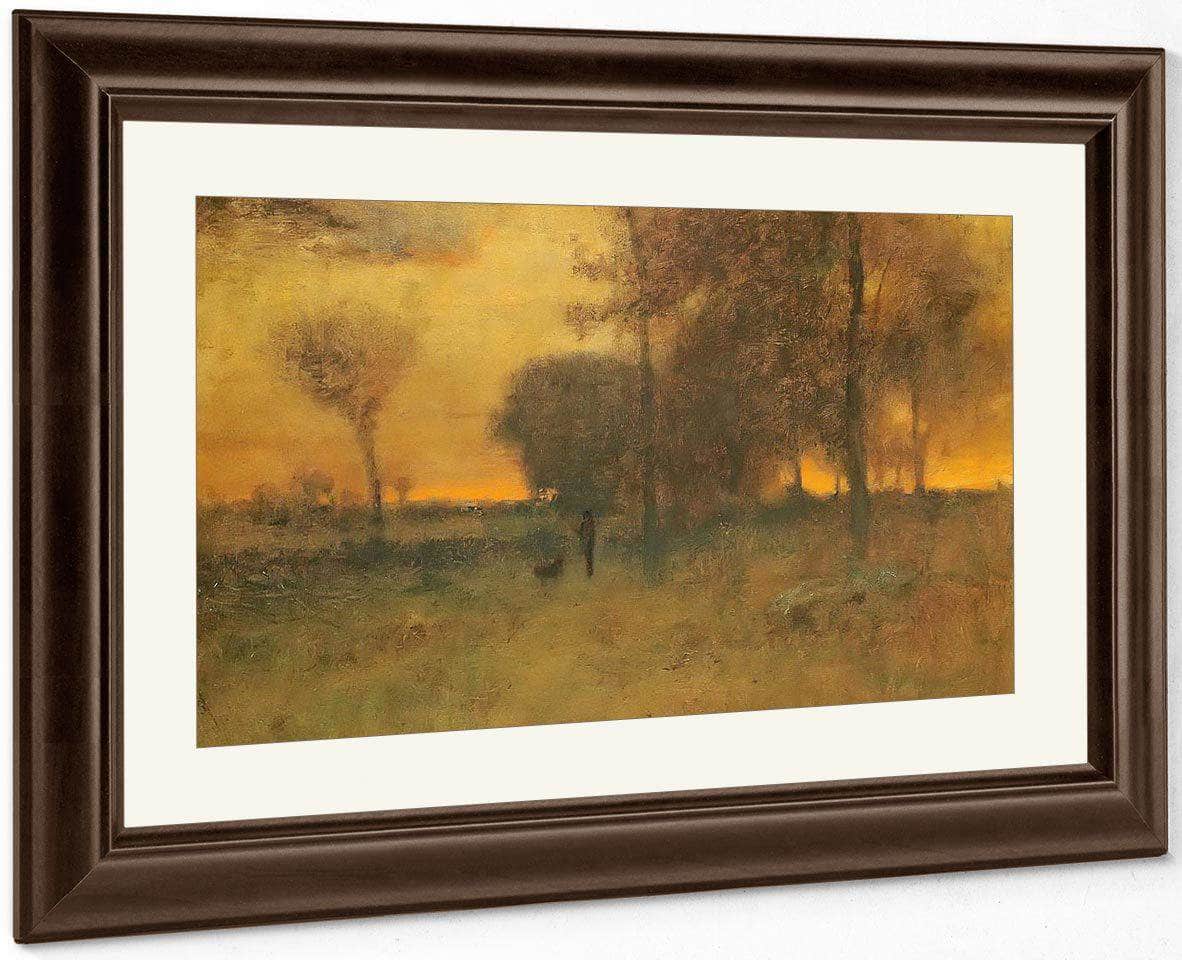 Sunset Glow By George Inness Fine Art Print