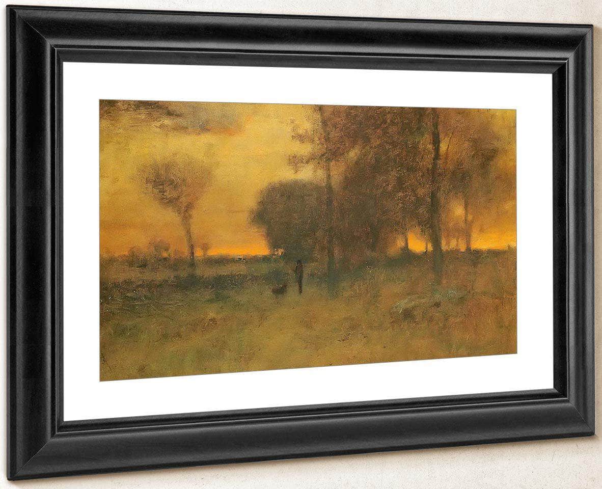 Sunset Glow By George Inness Fine Art Print
