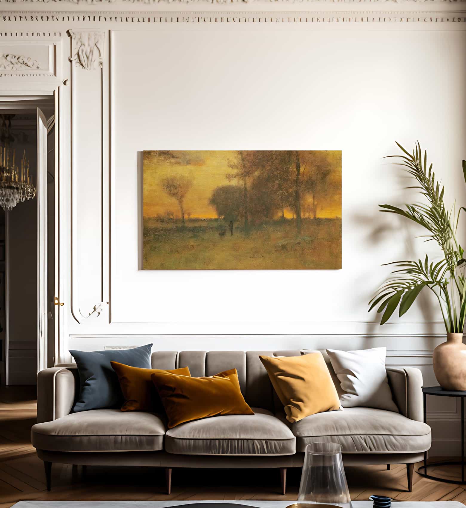 Sunset Glow By George Inness Fine Art Print