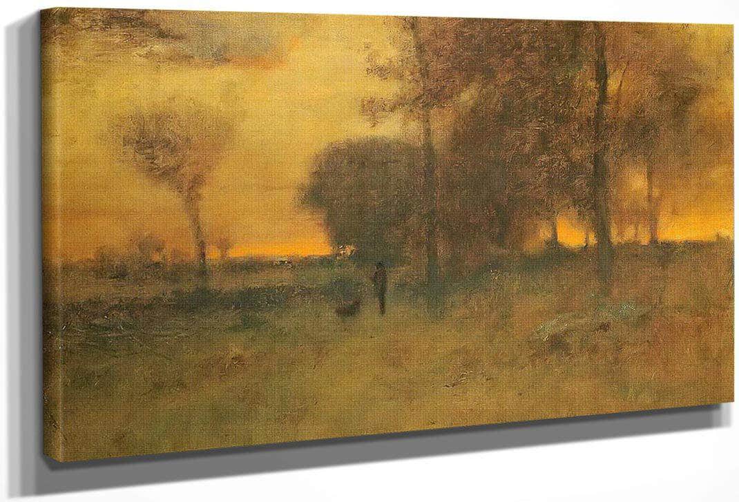 Sunset Glow By George Inness Fine Art Print