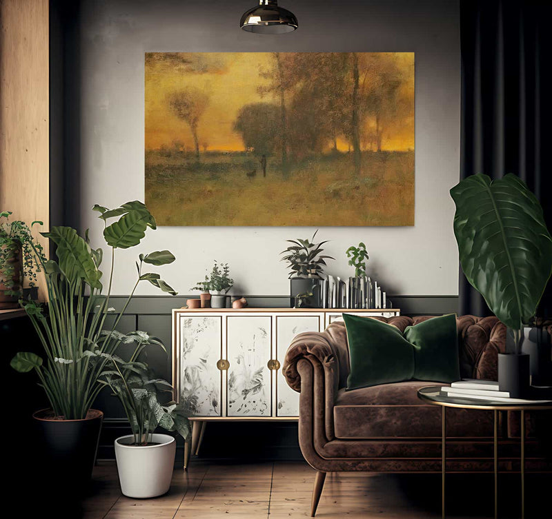 Sunset Glow By George Inness Fine Art Print