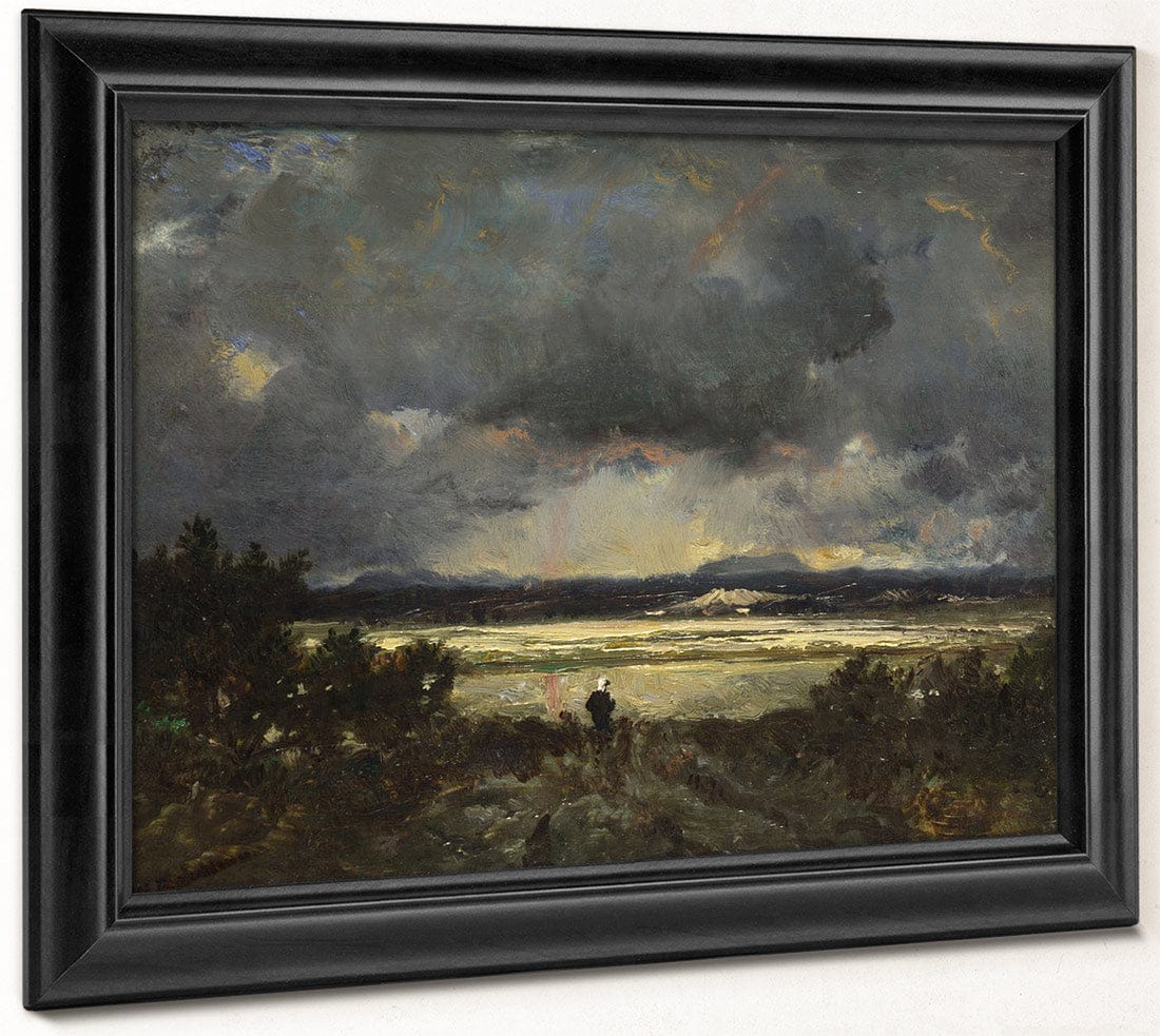 Sunset In The Auvergne 1844 By Theodore Rousseau Fine Art Print