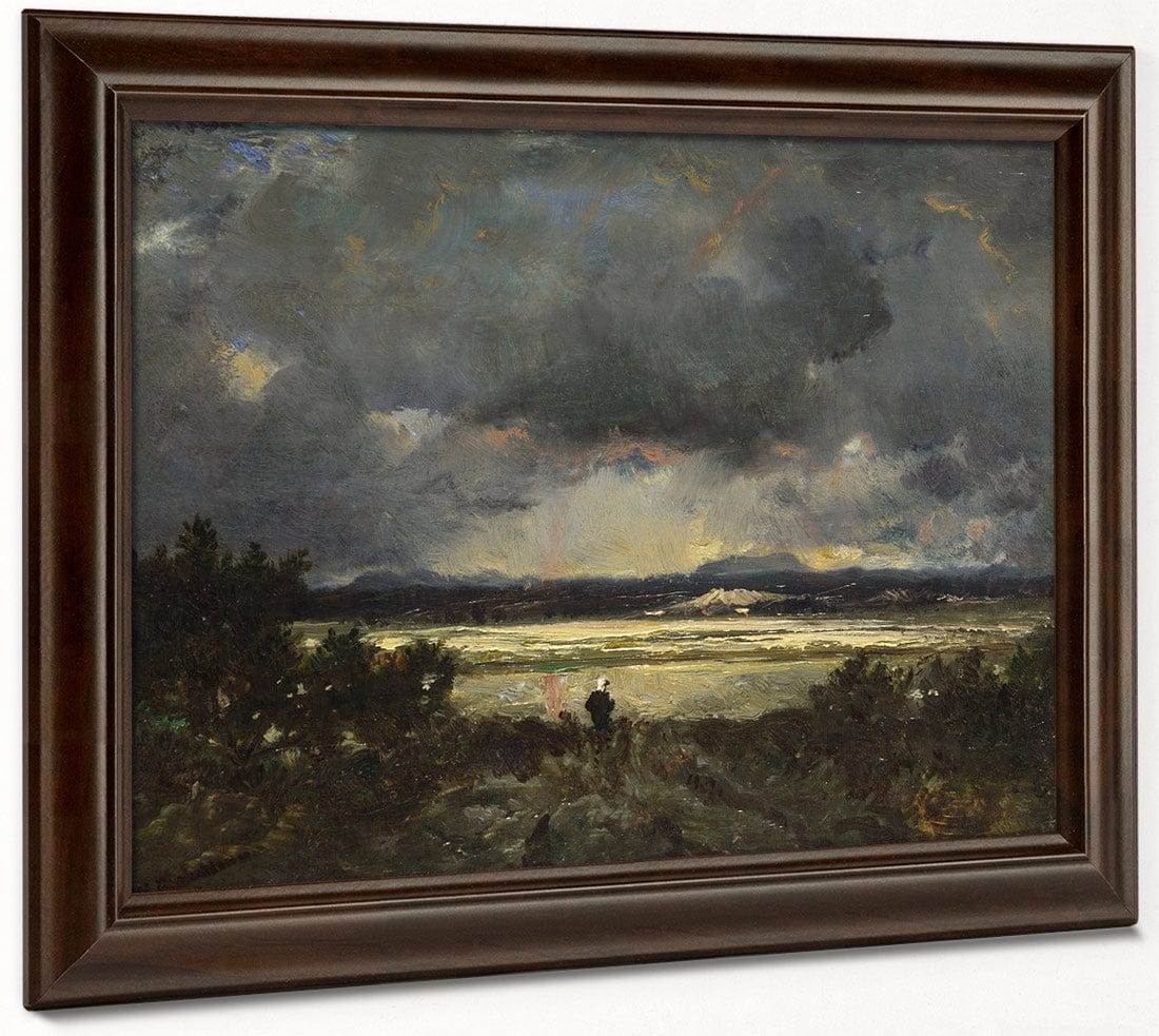 Sunset In The Auvergne 1844 By Theodore Rousseau Fine Art Print