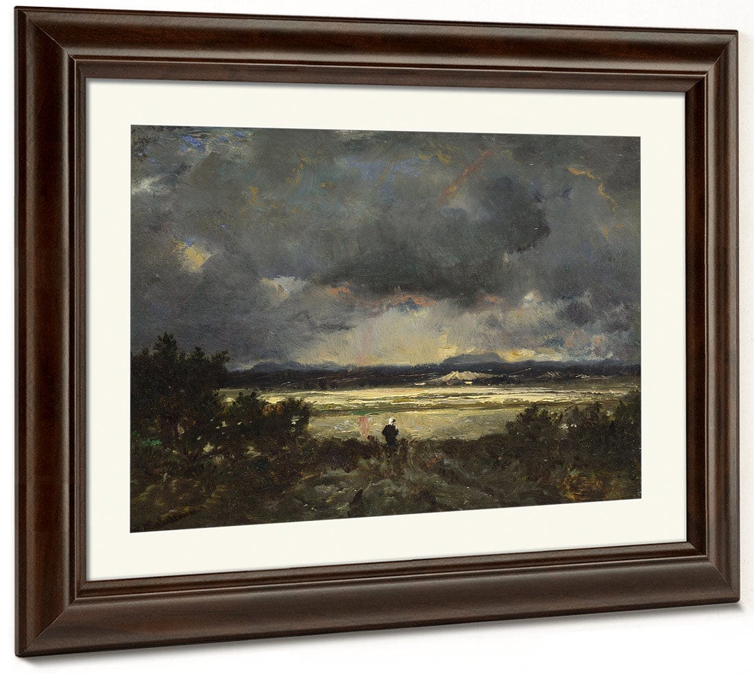 Sunset In The Auvergne 1844 By Theodore Rousseau Fine Art Print