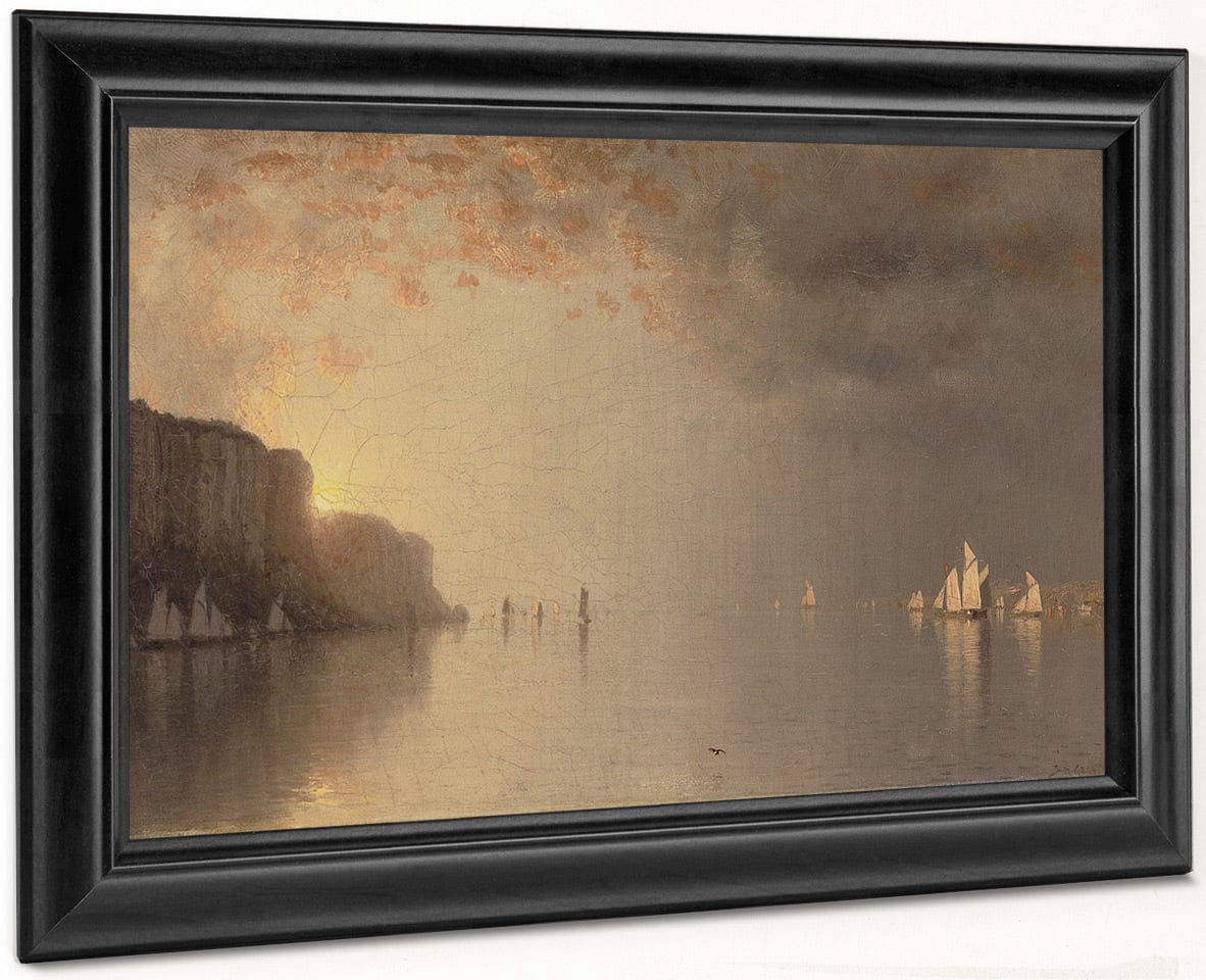 Sunset On The Hudson By Sanford Robinson Gifford Fine Art Print