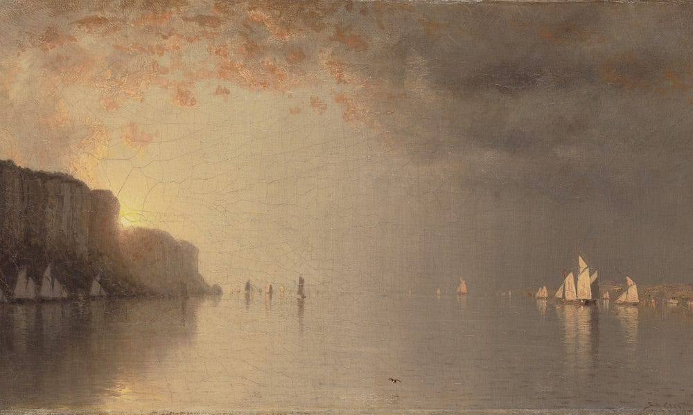 Sunset On The Hudson By Sanford Robinson Gifford Fine Art Print