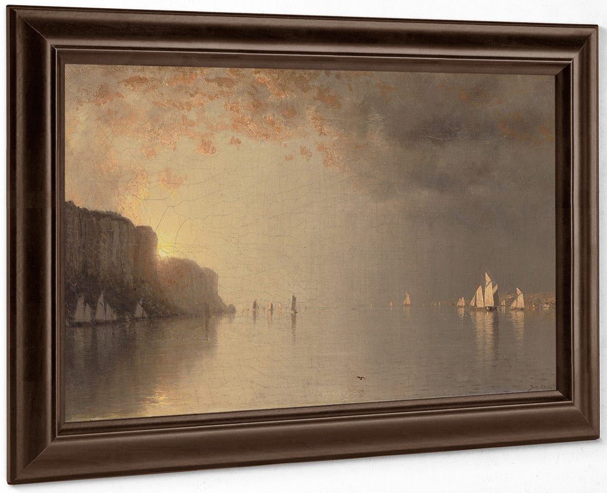 Sunset On The Hudson By Sanford Robinson Gifford Fine Art Print
