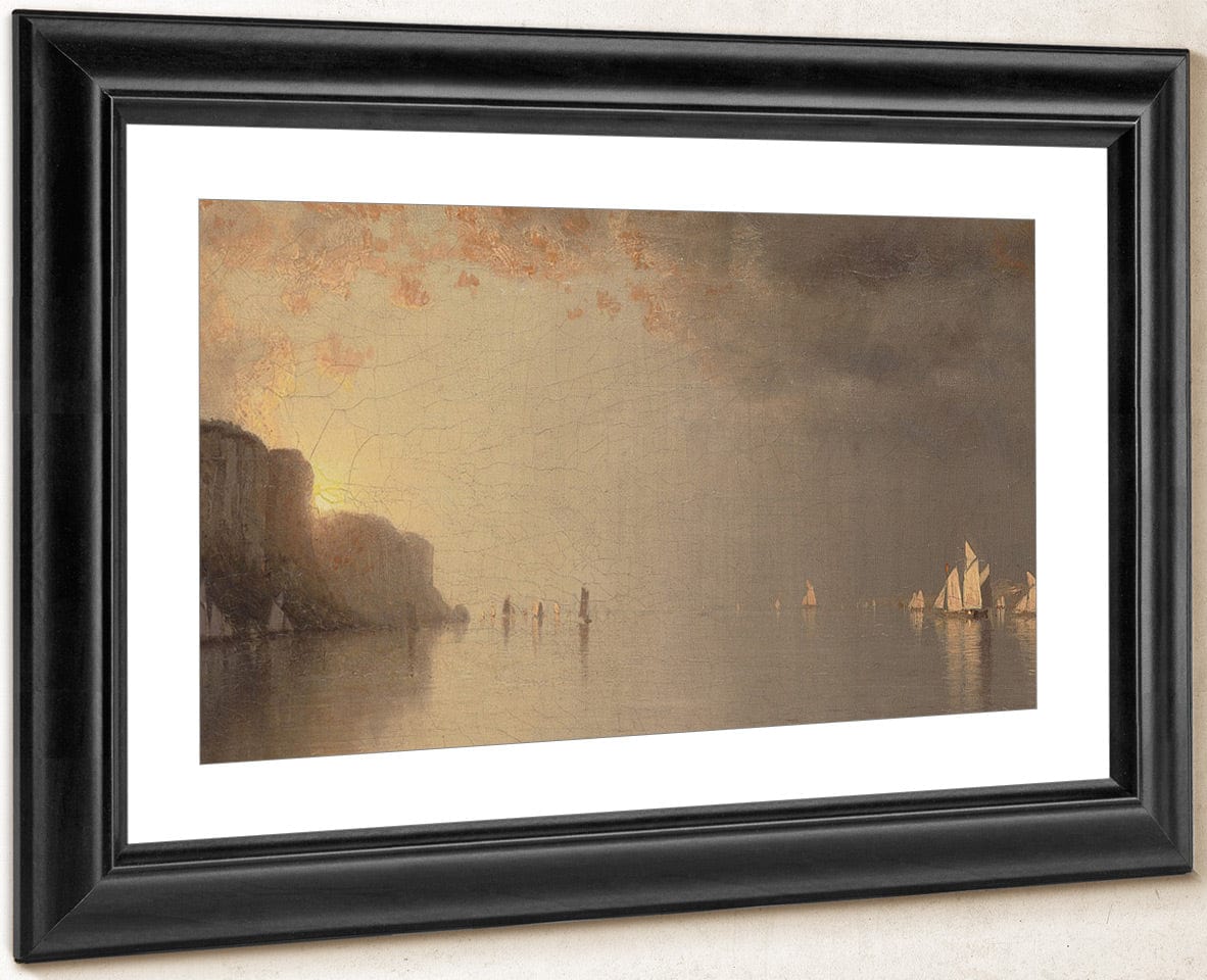 Sunset On The Hudson By Sanford Robinson Gifford Fine Art Print