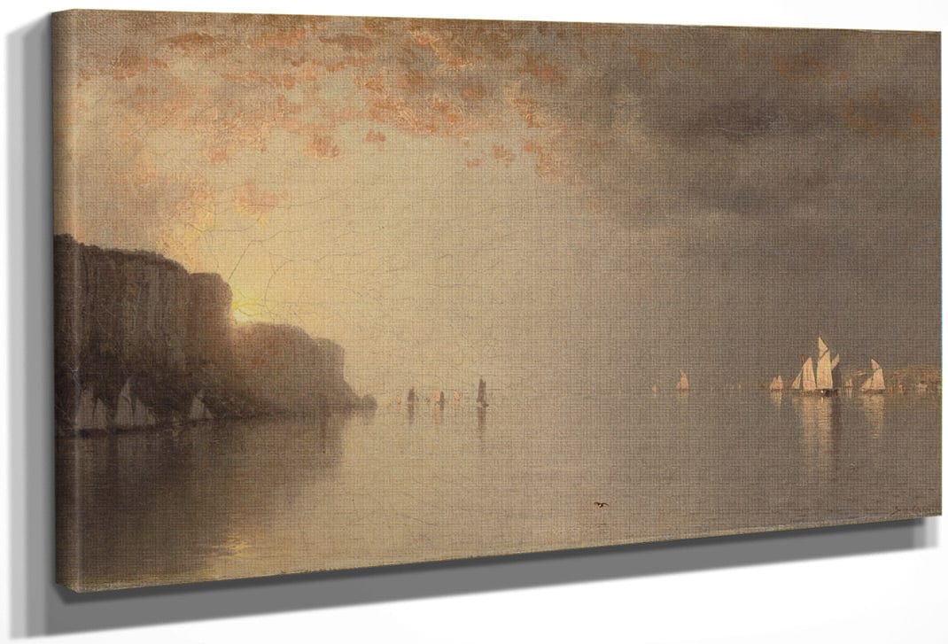 Sunset On The Hudson By Sanford Robinson Gifford Fine Art Print