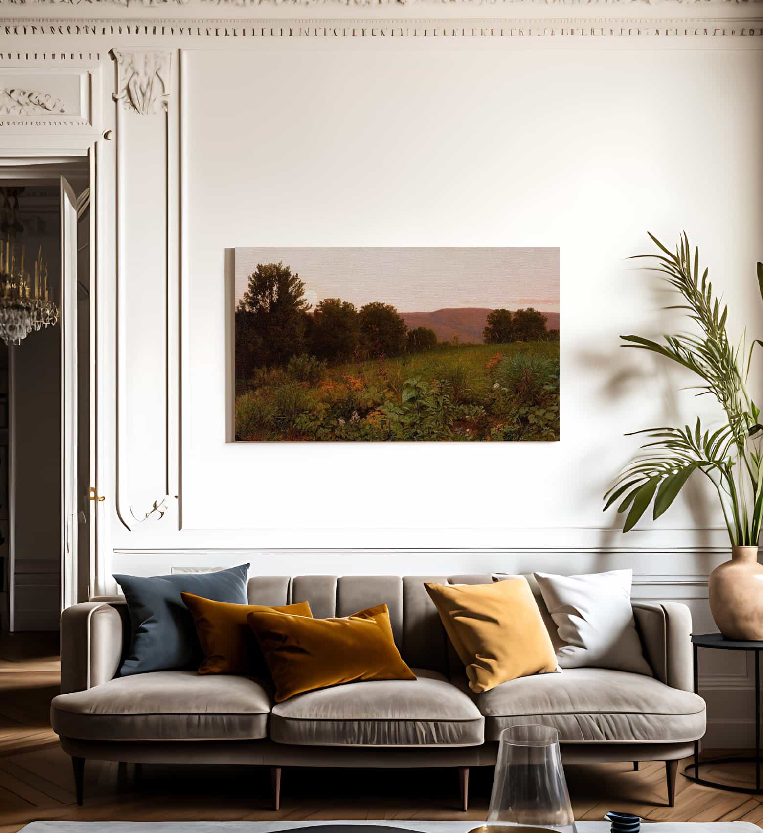 Sunset On The Meadow By William Trost Richards Fine Art Print