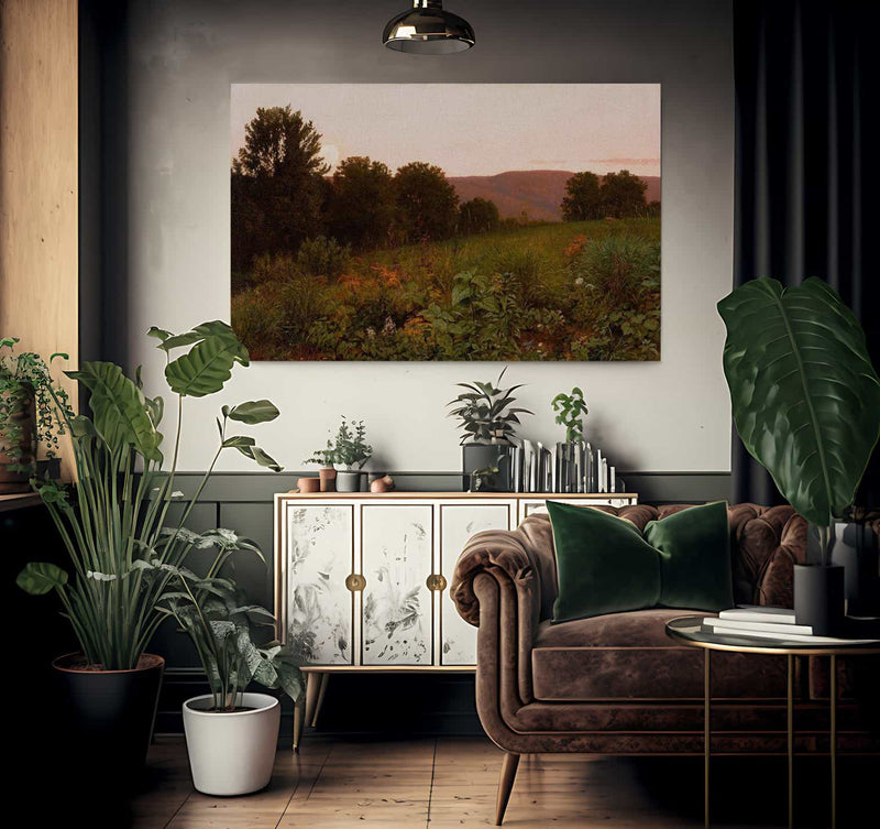 Sunset On The Meadow By William Trost Richards Fine Art Print