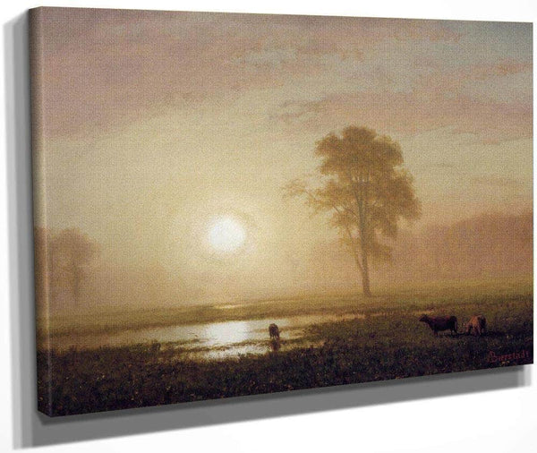 Sunset On The Plains By Albert Bierstadt Fine Art Print