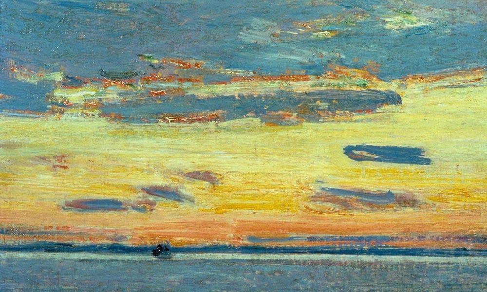 Sunset On The Sea By Childe Hassam Fine Art Print