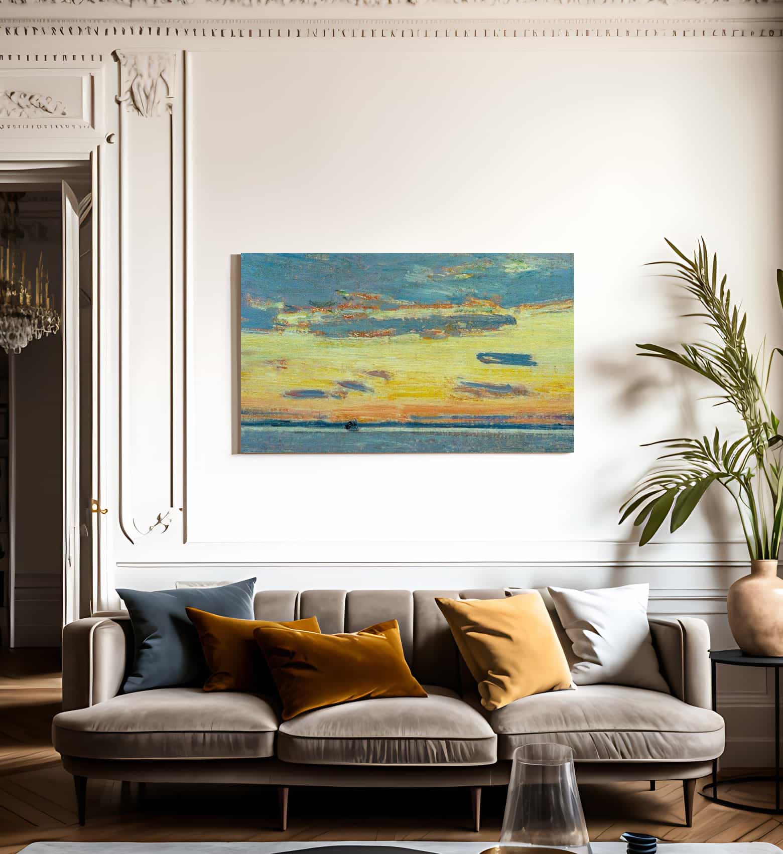 Sunset On The Sea By Childe Hassam Fine Art Print