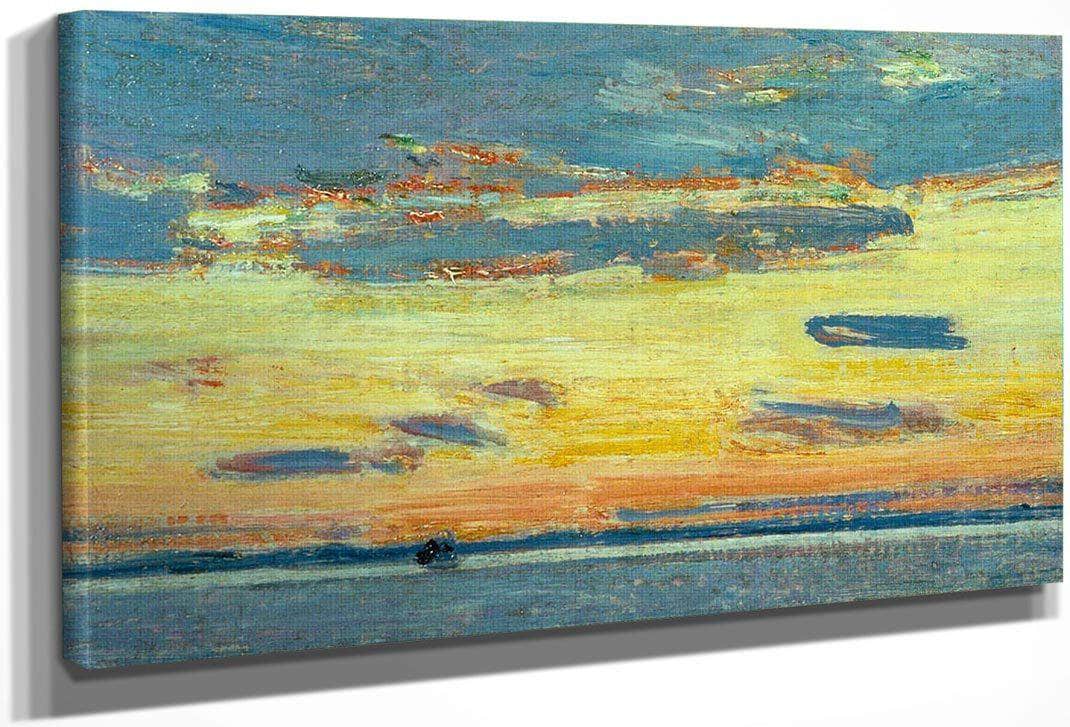 Sunset On The Sea By Childe Hassam Fine Art Print