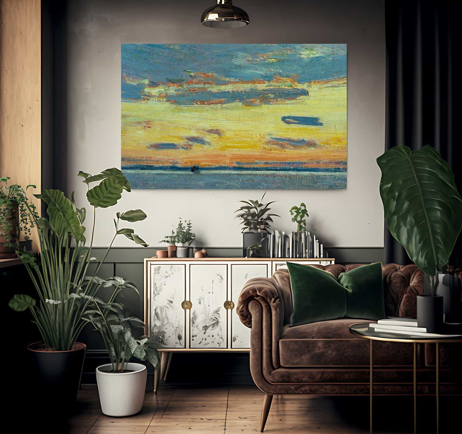 Sunset On The Sea By Childe Hassam Fine Art Print