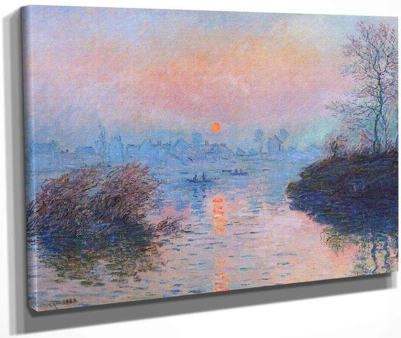 Sunset On The Seine At Lavacourt Winter Effect 1880 Oil On Canvas 100X150Cm Petit Palais By Claude Monet Fine Art Print
