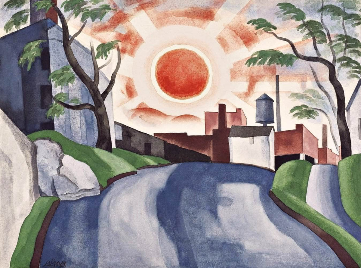 Sunset Painting Oscar Bluemner Canvas Art Fine Art Print