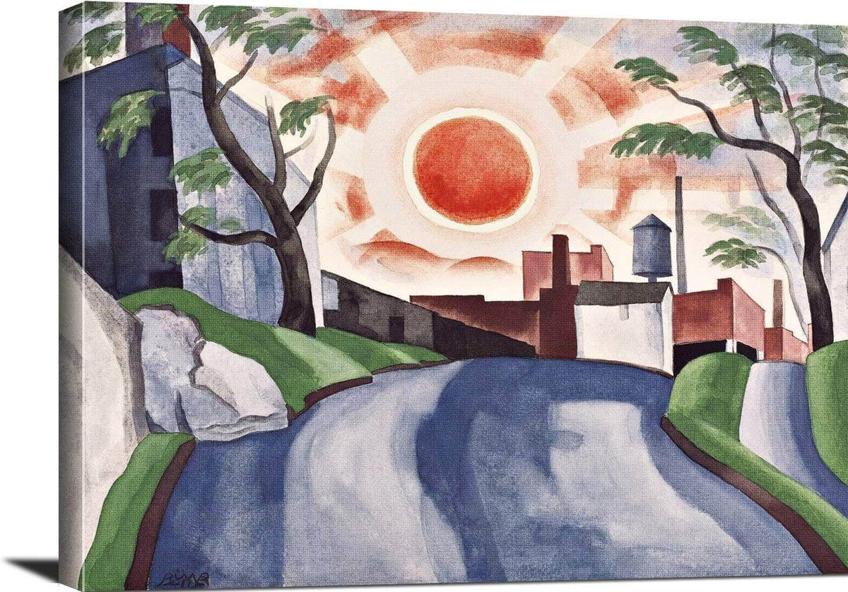 Sunset Painting Oscar Bluemner Canvas Art Fine Art Print