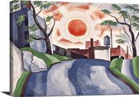 Sunset Painting Oscar Bluemner Canvas Art Fine Art Print