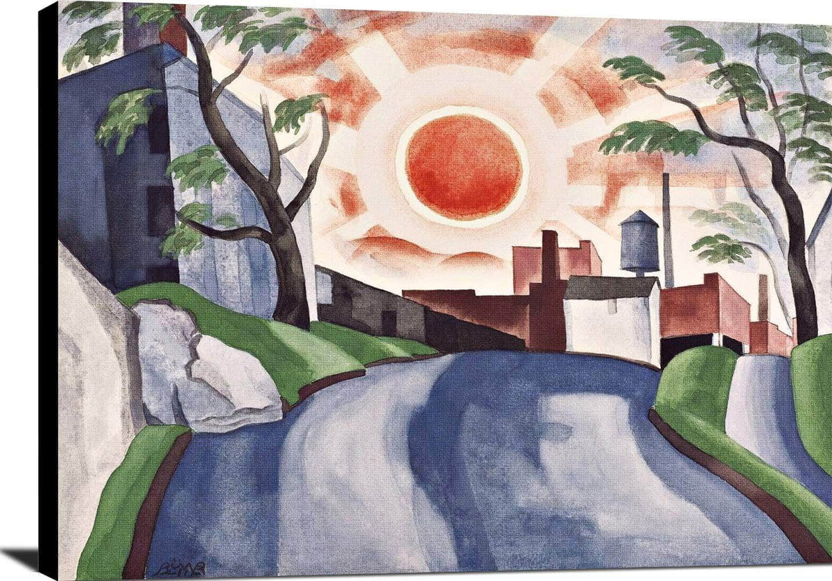 Sunset Painting Oscar Bluemner Canvas Art Fine Art Print