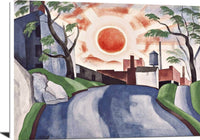 Sunset Painting Oscar Bluemner Canvas Art Fine Art Print