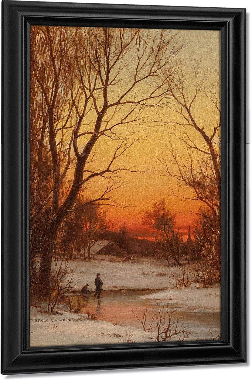 Sunset  Woods And Pond Circa 1885 By Bruce Crane Fine Art Print